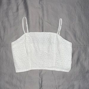 Aéropostale white cropped tank top size Medium